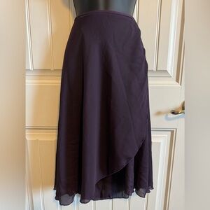 NWT Women's Ballet Chiffon Wrap Skirt - Deep Plum